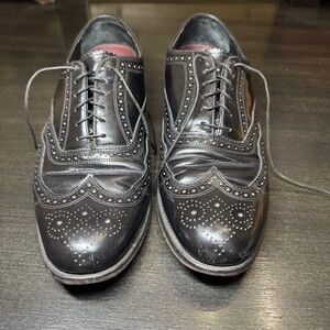 Florsheim Vintage Black Leather Dress Shoes | Size 9.5 D | Made in USA